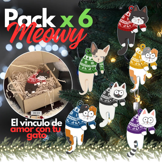 Meowy x6 -  DECORA CON AMOR FELINO