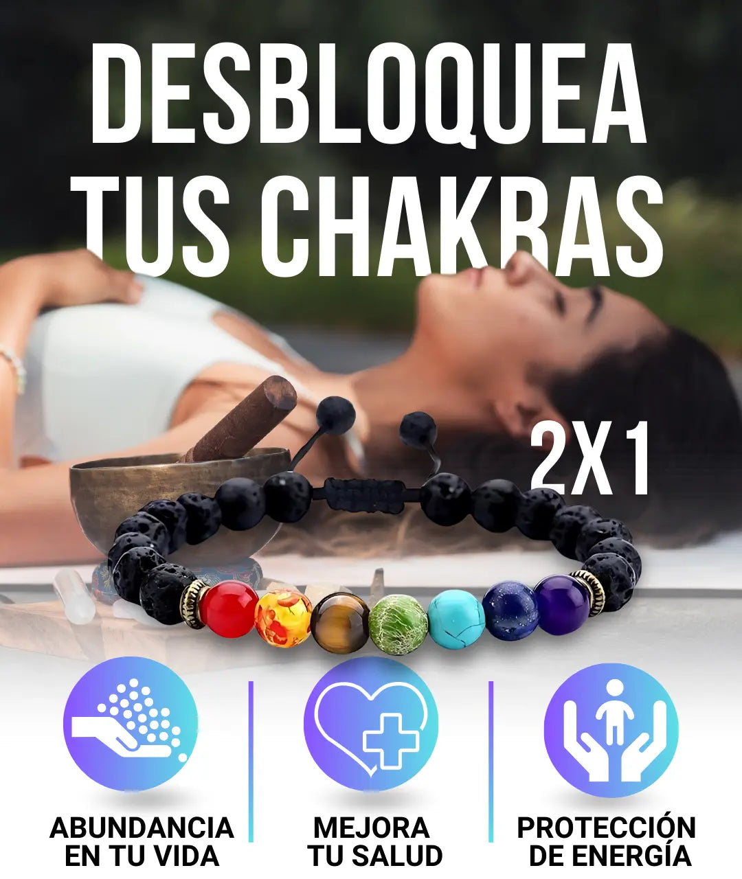 PULSERA 7 CHAKRAS 2X1